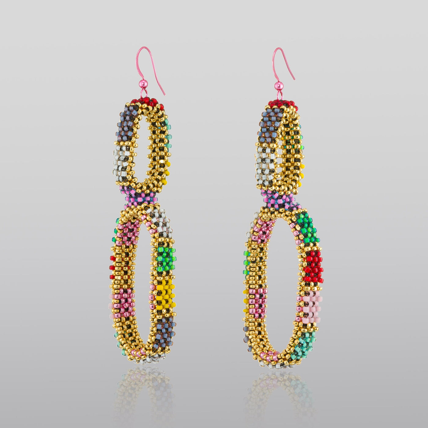 Harlequin Double Hoops Earrings