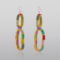 Harlequin Double Hoops Earrings
