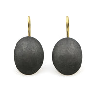 Oxidized Oval Earrings