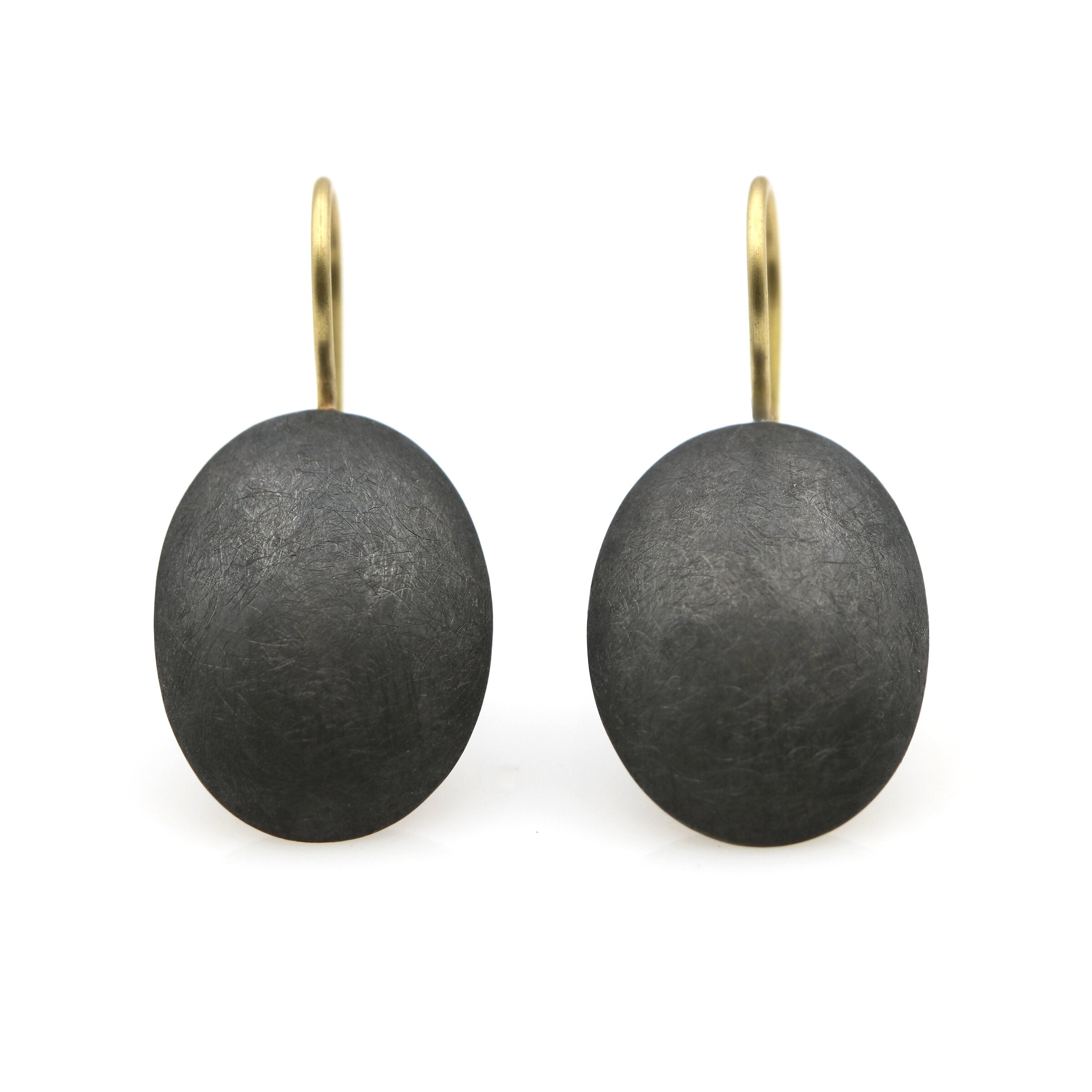 Oxidized Oval Earrings