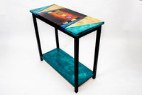 small quilt with shelf