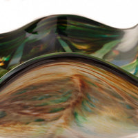 Earth Tone Teal Low Wave Bowl