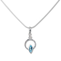 blue topaz with white sapphire accents