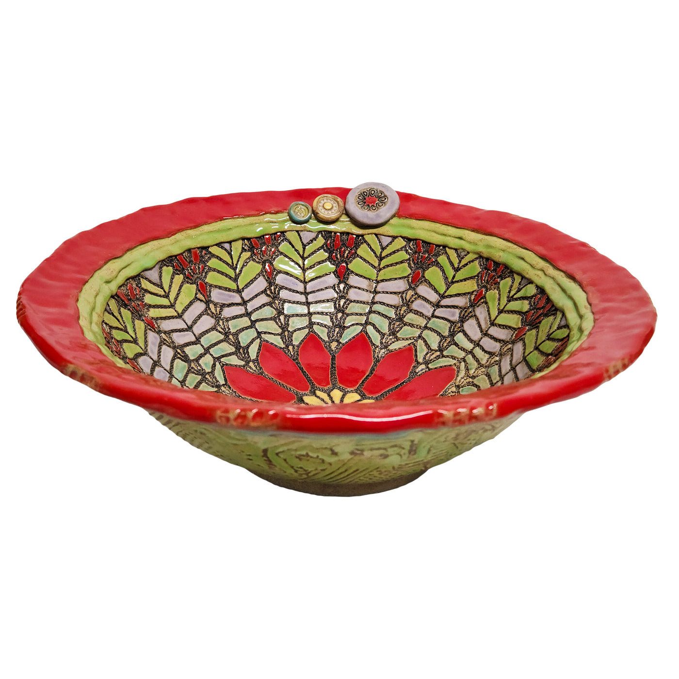 Daisy Bowl in Red