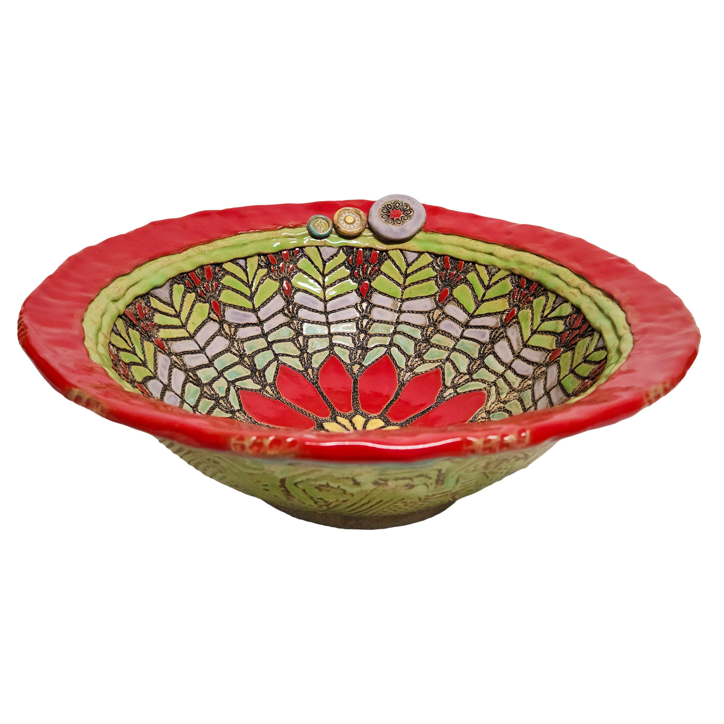 Daisy Bowl in Red
