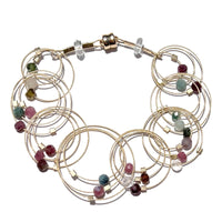 Tourmaline on Gold Cable with Gold Hardware