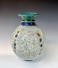 Button Up Raku Vase