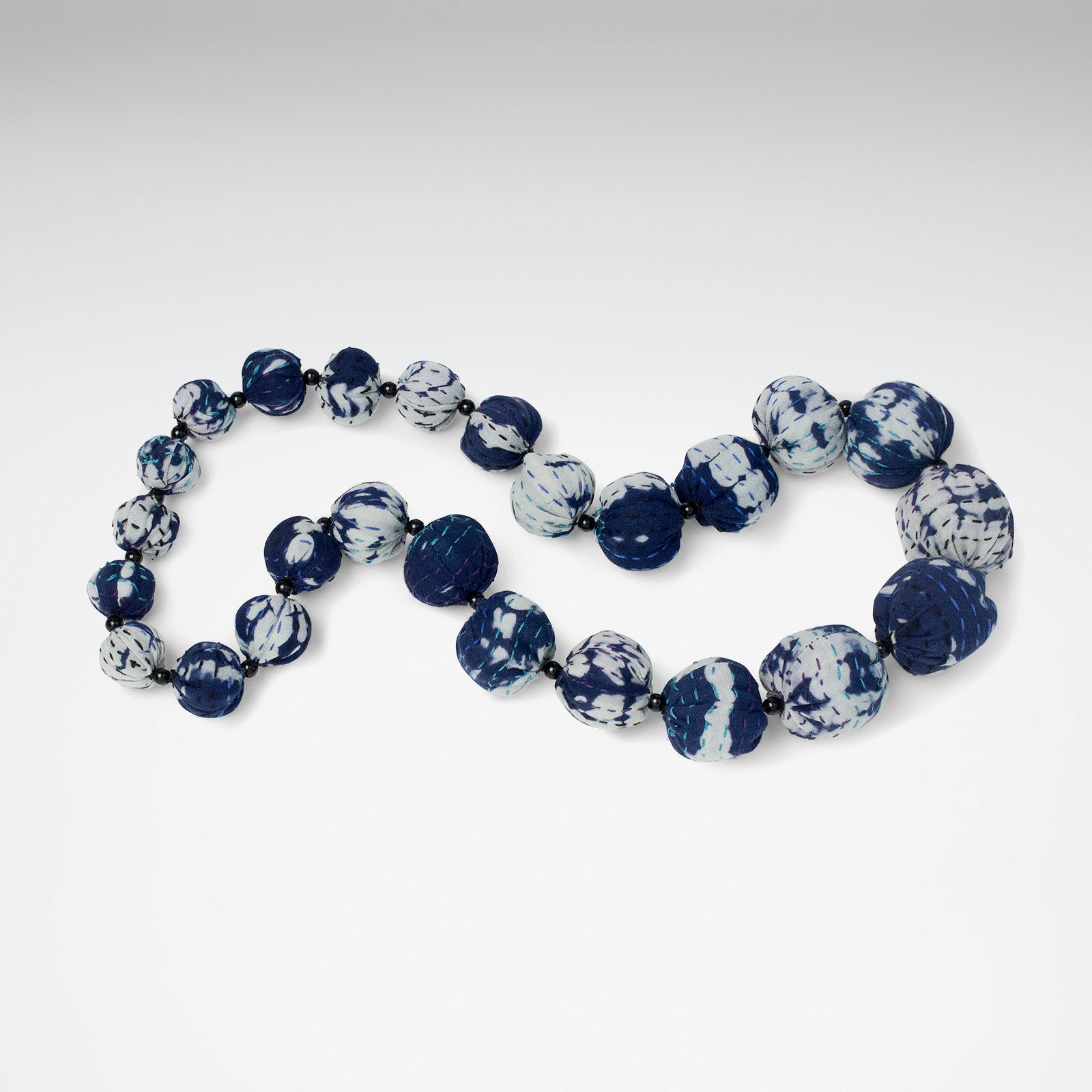 Stream Shibori Kantha Necklace