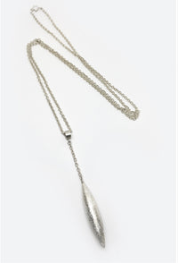 Convertible Long Silver Drop Necklace