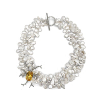 Light Citrine & Pearl Coral Necklace