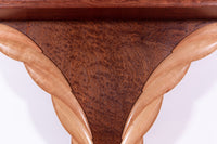 Pommele Sapele and Bubinga Wings Hall Table