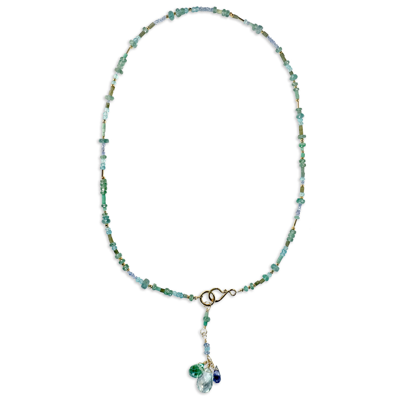 Emerald, Tanzanite, Turquoise Necklace