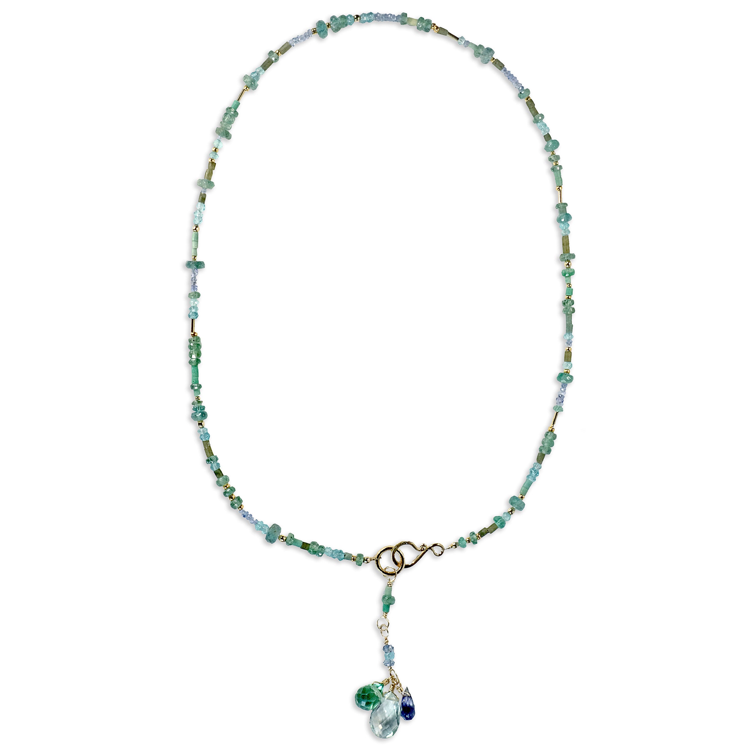 Emerald, Tanzanite, Turquoise Necklace