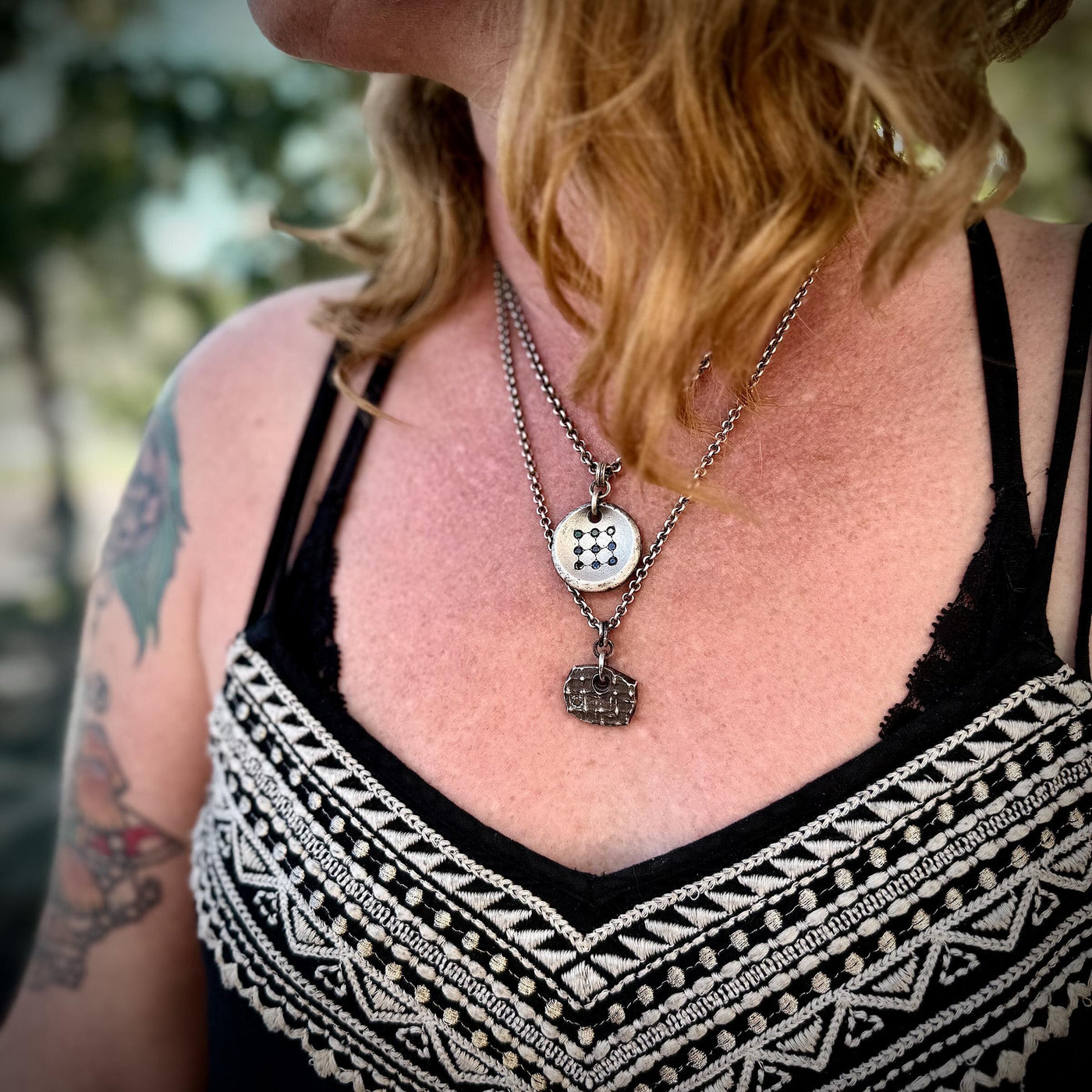 Black Diamond Grid Pendant