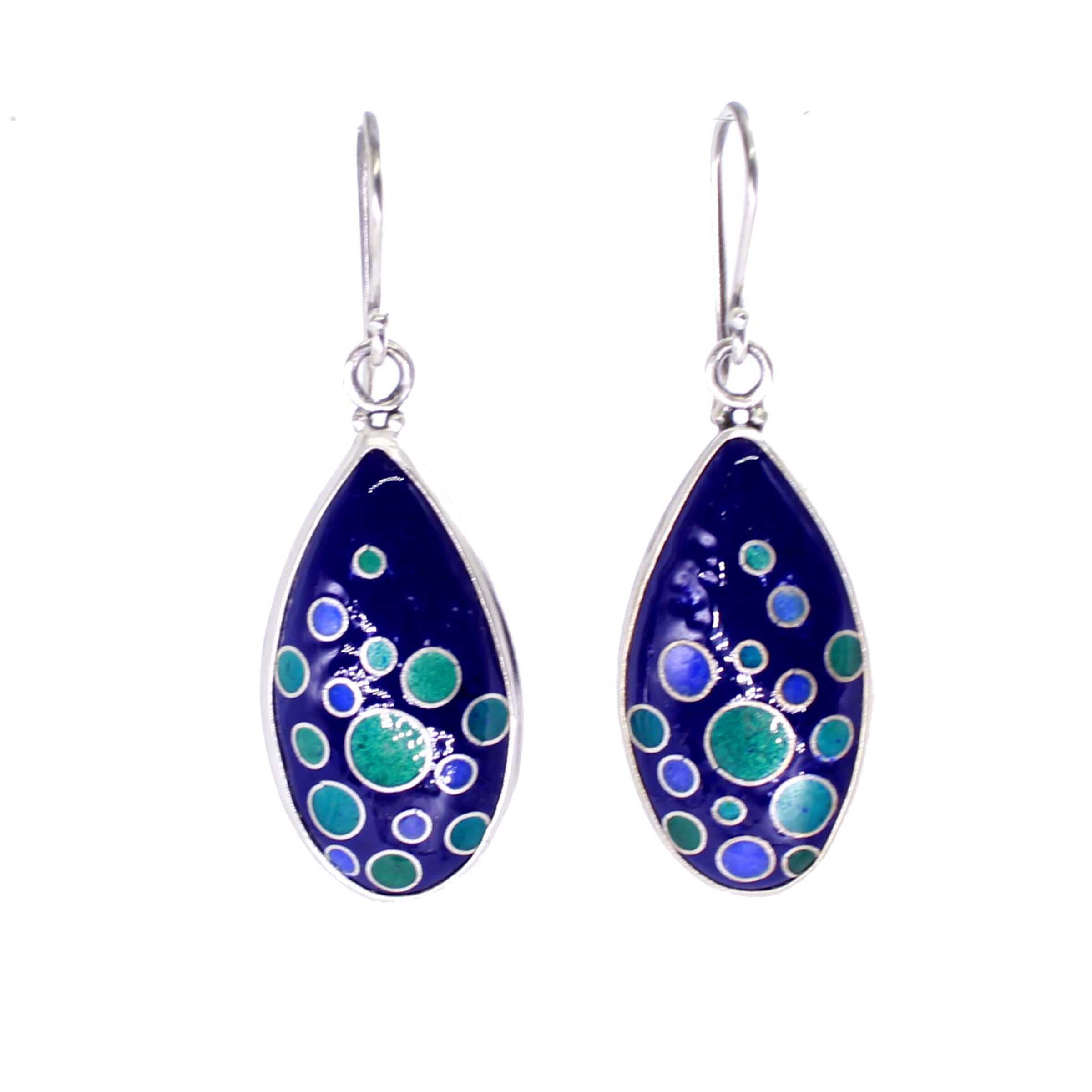 Blue Bubble Earrings