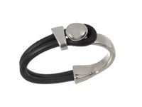black/silver lasso knob & slide bracelet