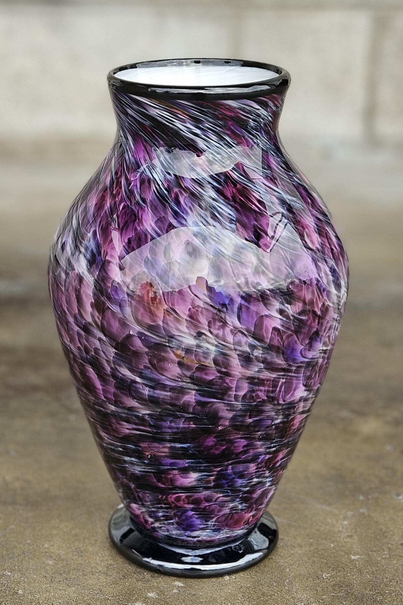 Deep Purple Tall Vase
