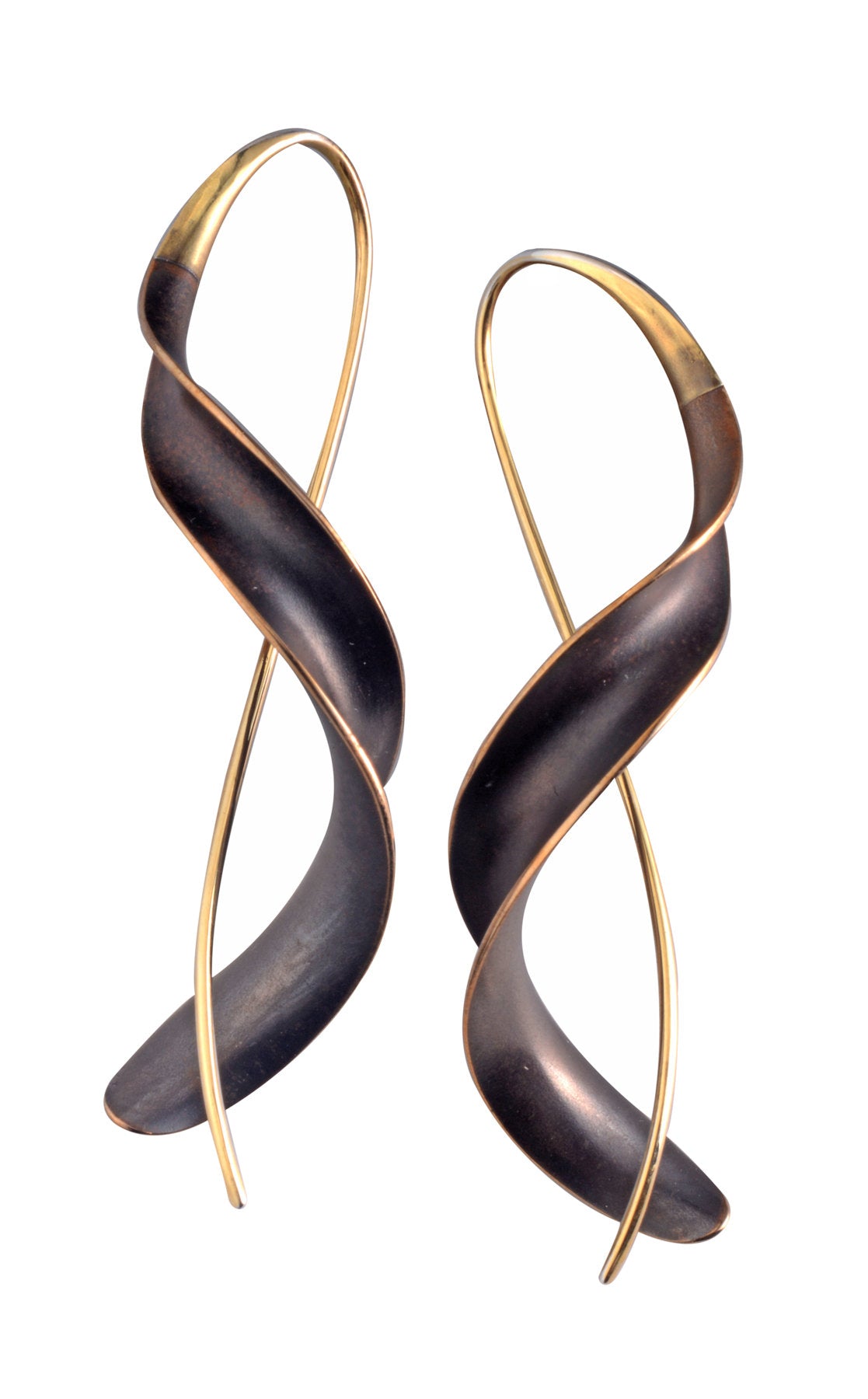 Bronze Ribbon Earrings