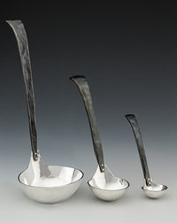 from left to right: soup ladle, gravy ladle, sauce ladle