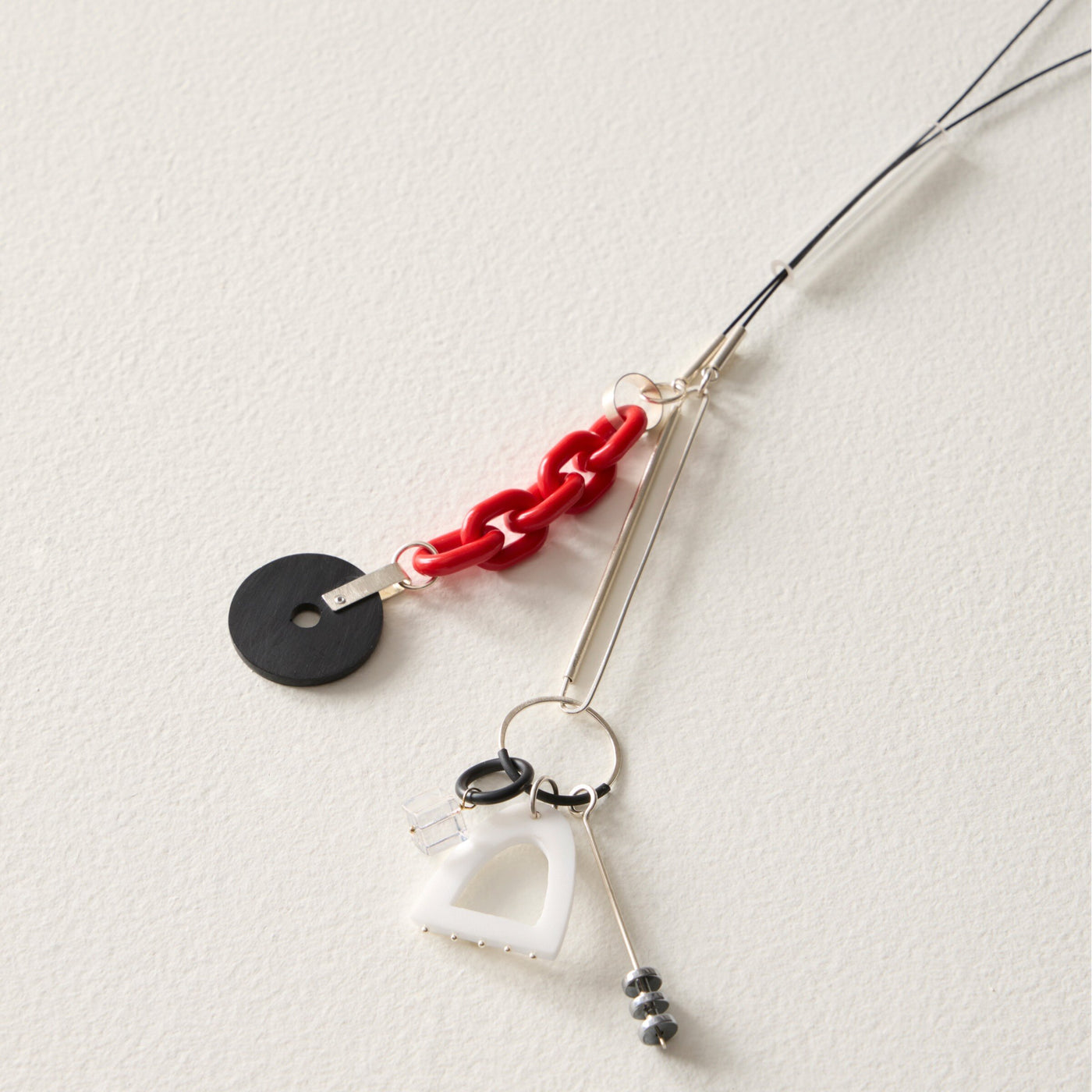 Vintage Red Link Slim Necklace