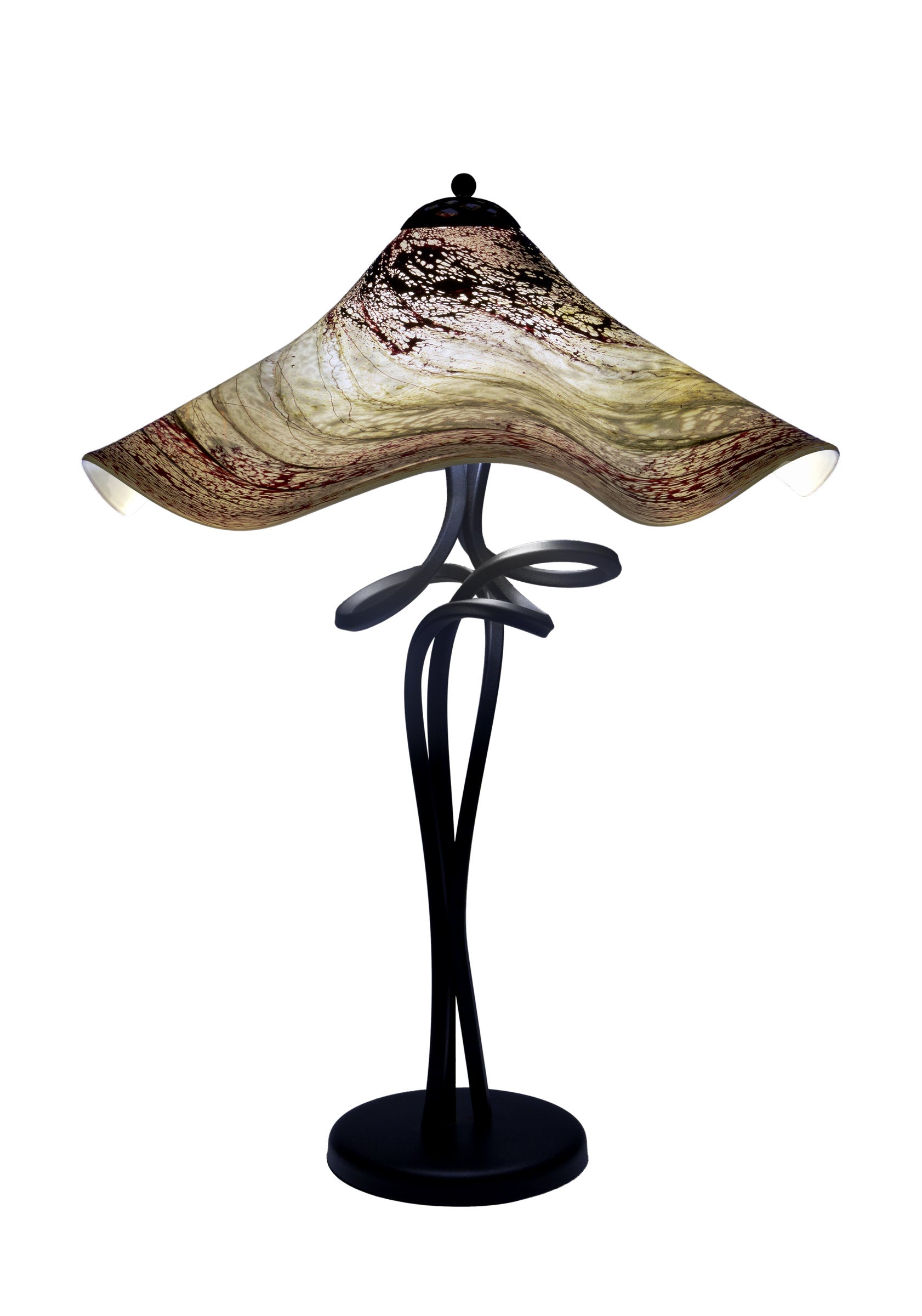 Burgundy Transitions Fluted Spiral Lamp