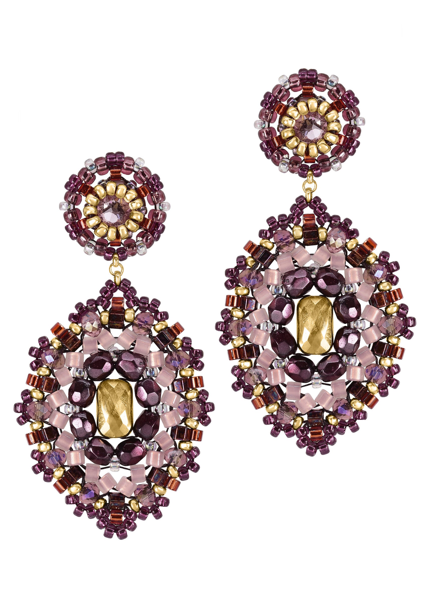 Fancy Oval Earrings