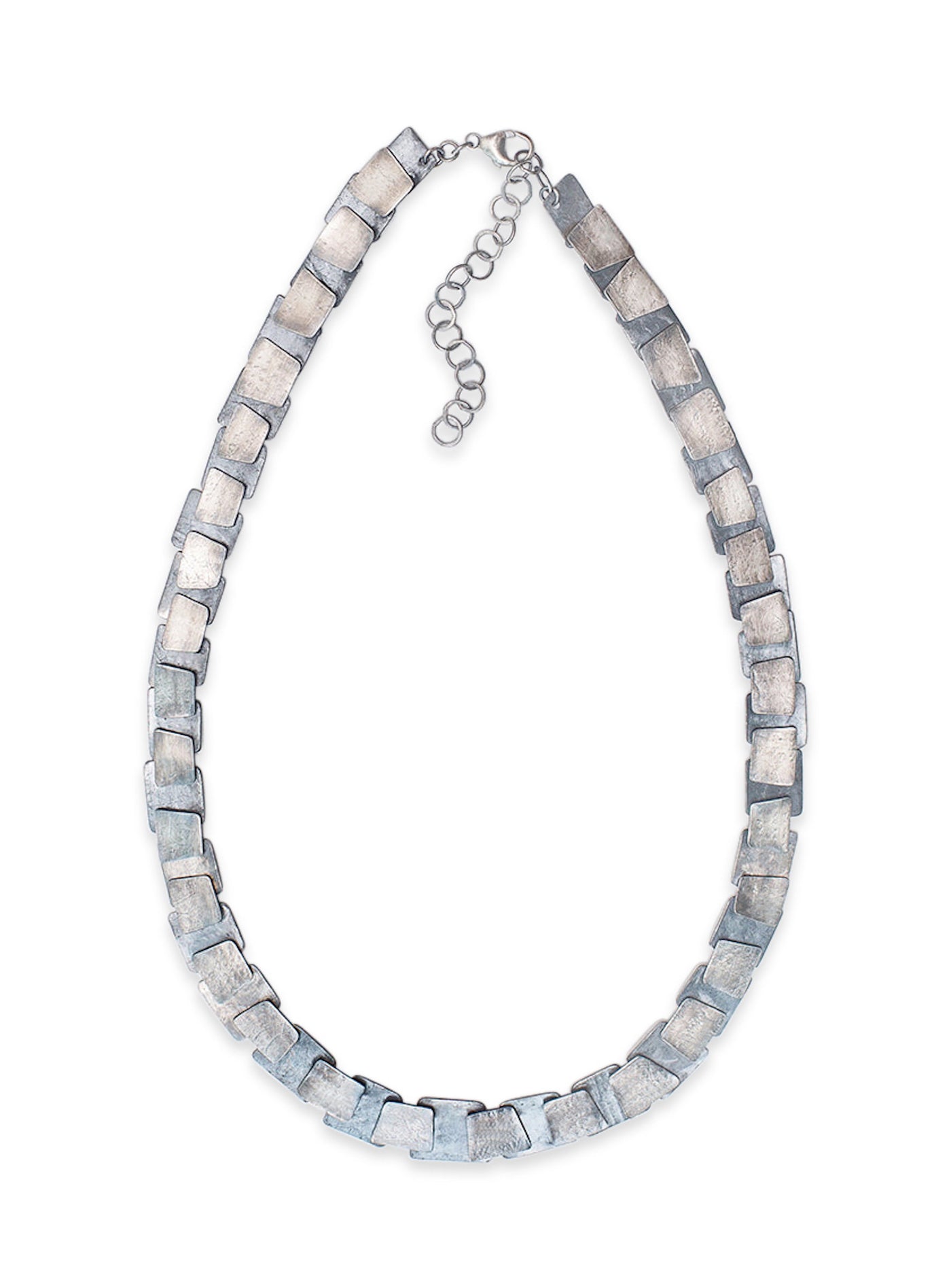 Textured Silver Pivot Necklace