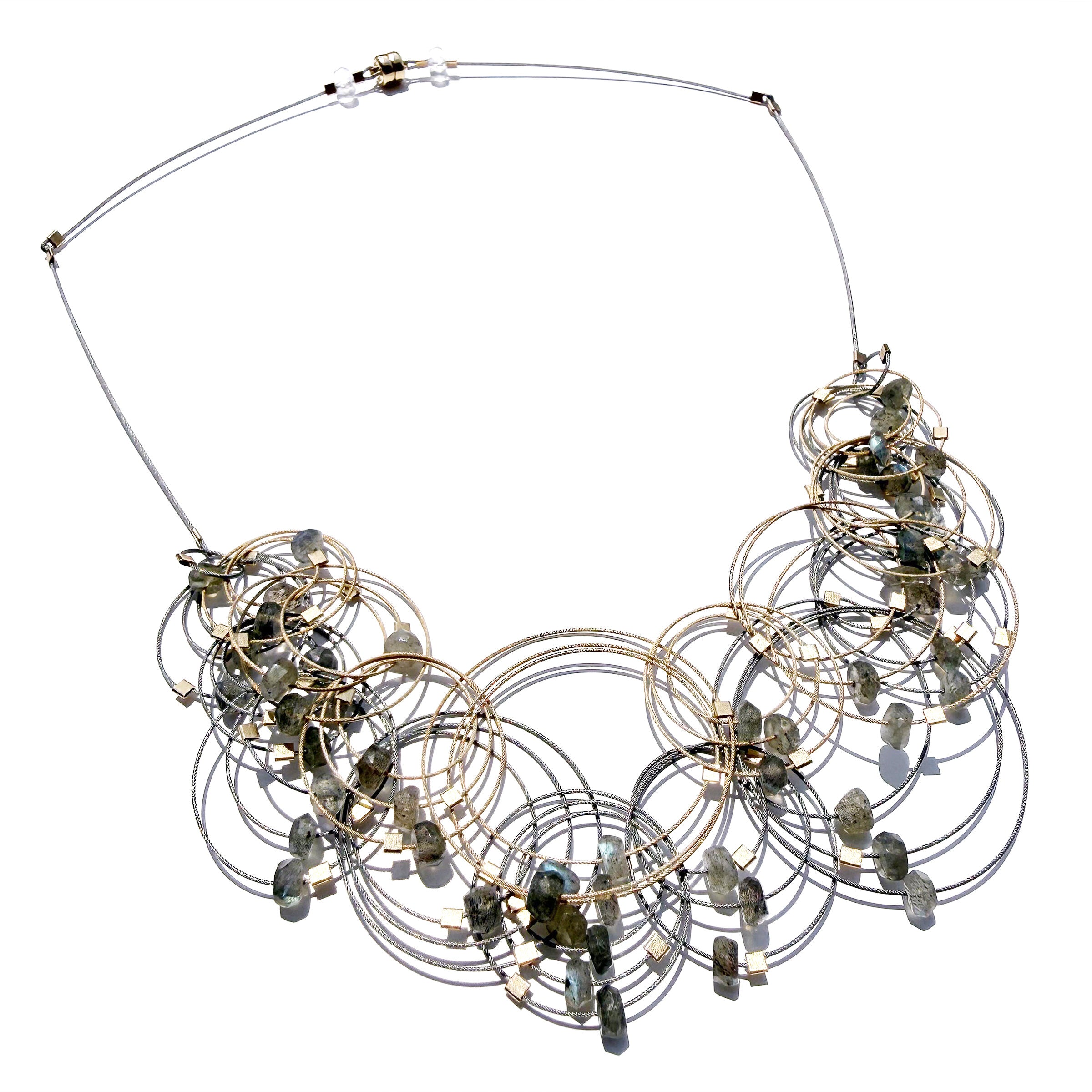 Labradorite & Steel/Gold