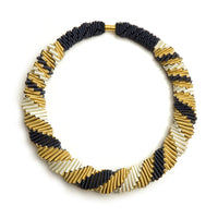 19"L,  gold, white, & gray