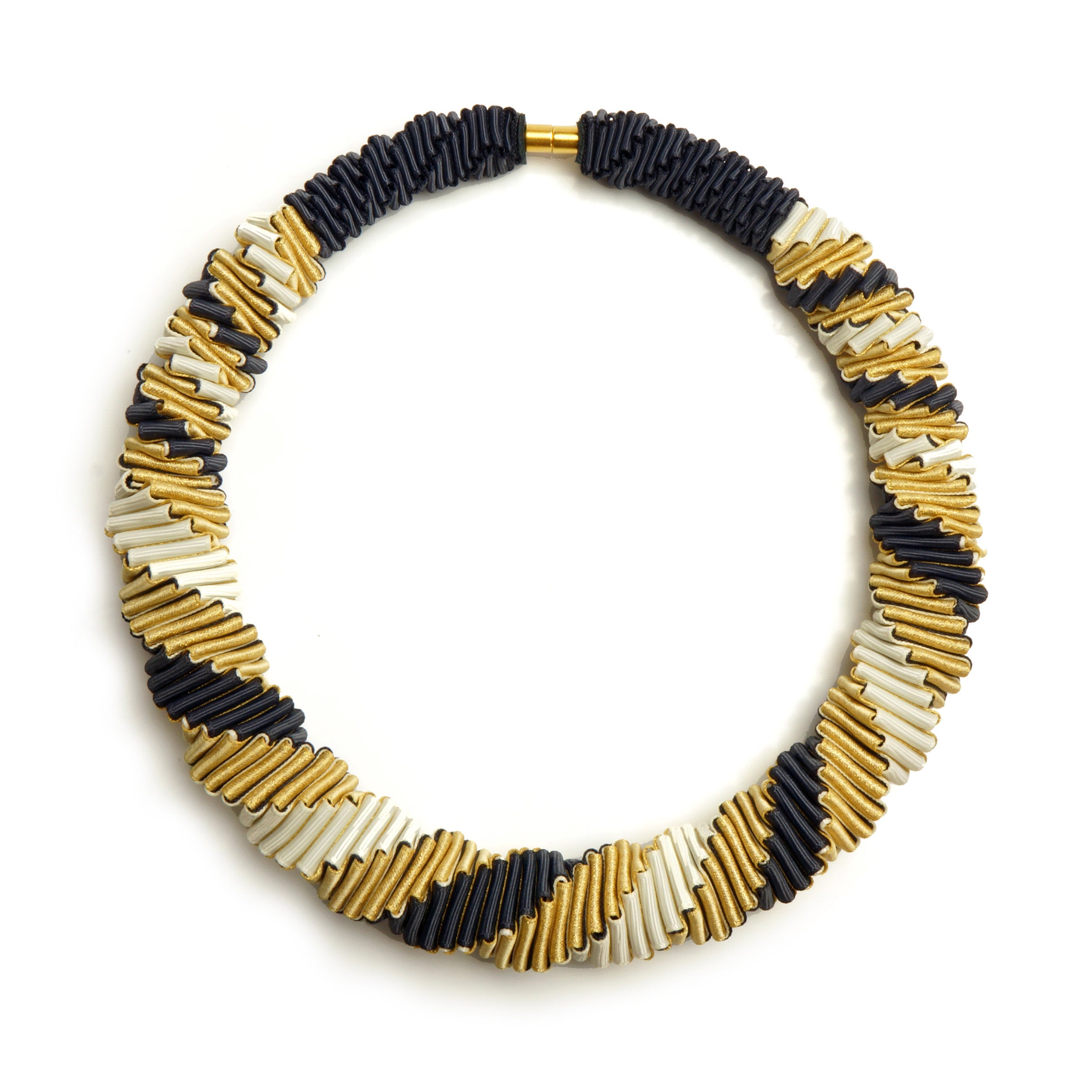 19"L,  gold, white, & gray