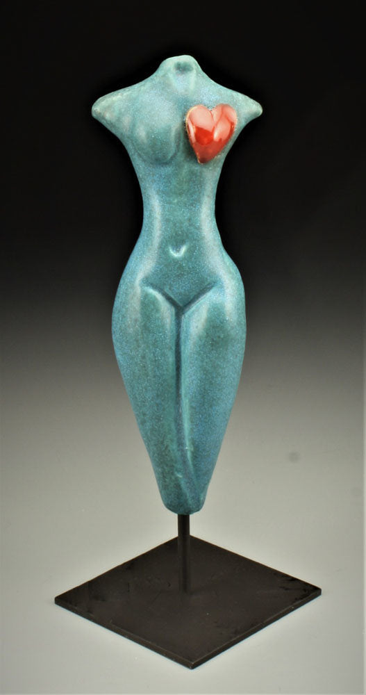 Figure on stand, Loving Heart/Blue