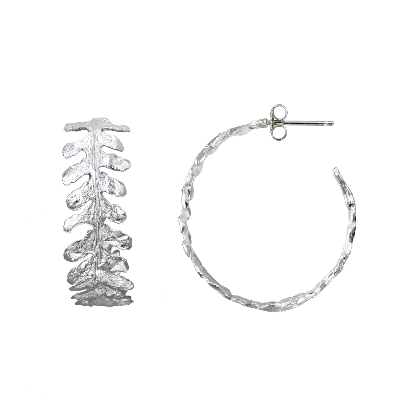 Fern Hoop Earrings
