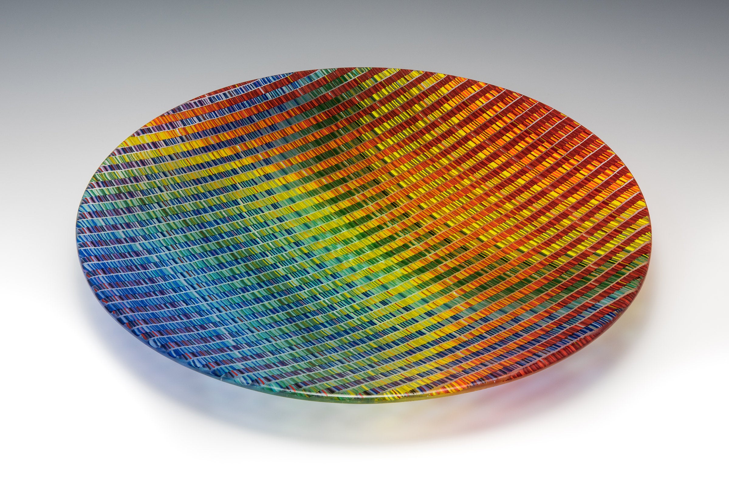Prismatic Shallow Tapestry Bowl