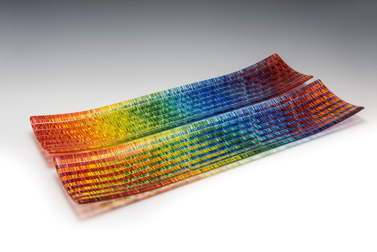 Large Prismatic Tapestry Channel Platter