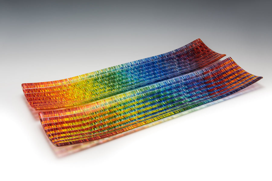 Large Prismatic Tapestry Channel Platter