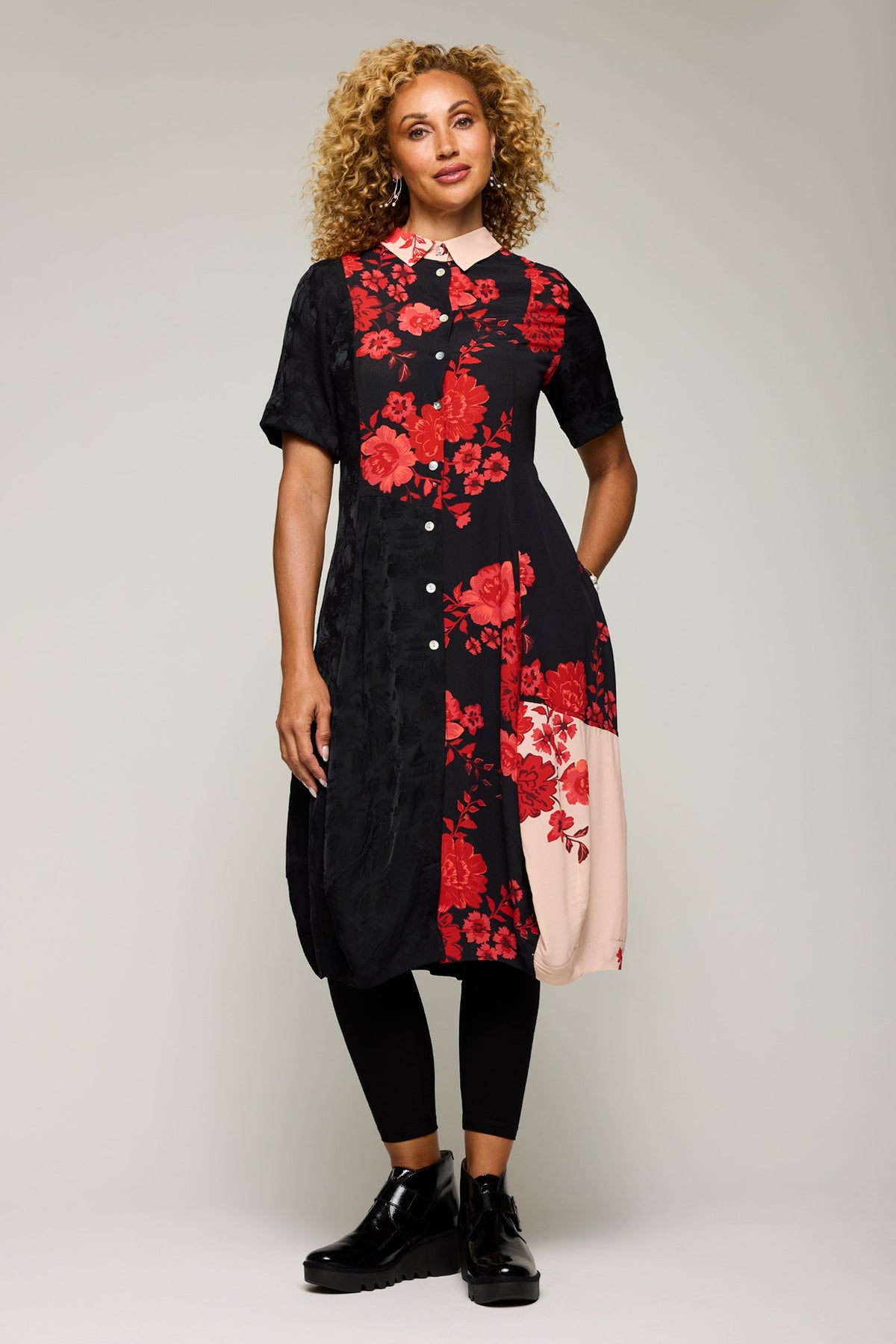 Pieced Cocoon Dress