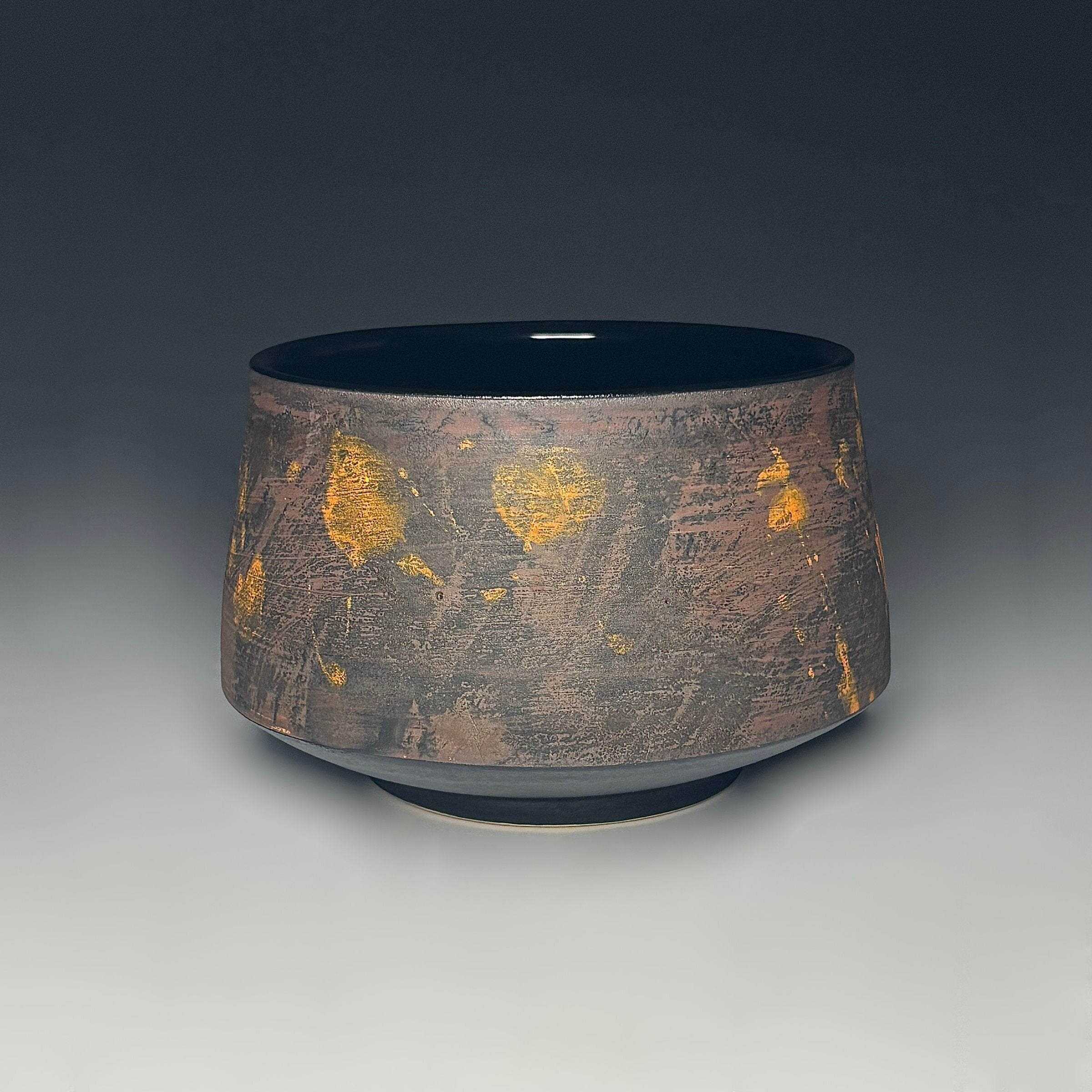 Painterly Tea Bowl in Chocolate