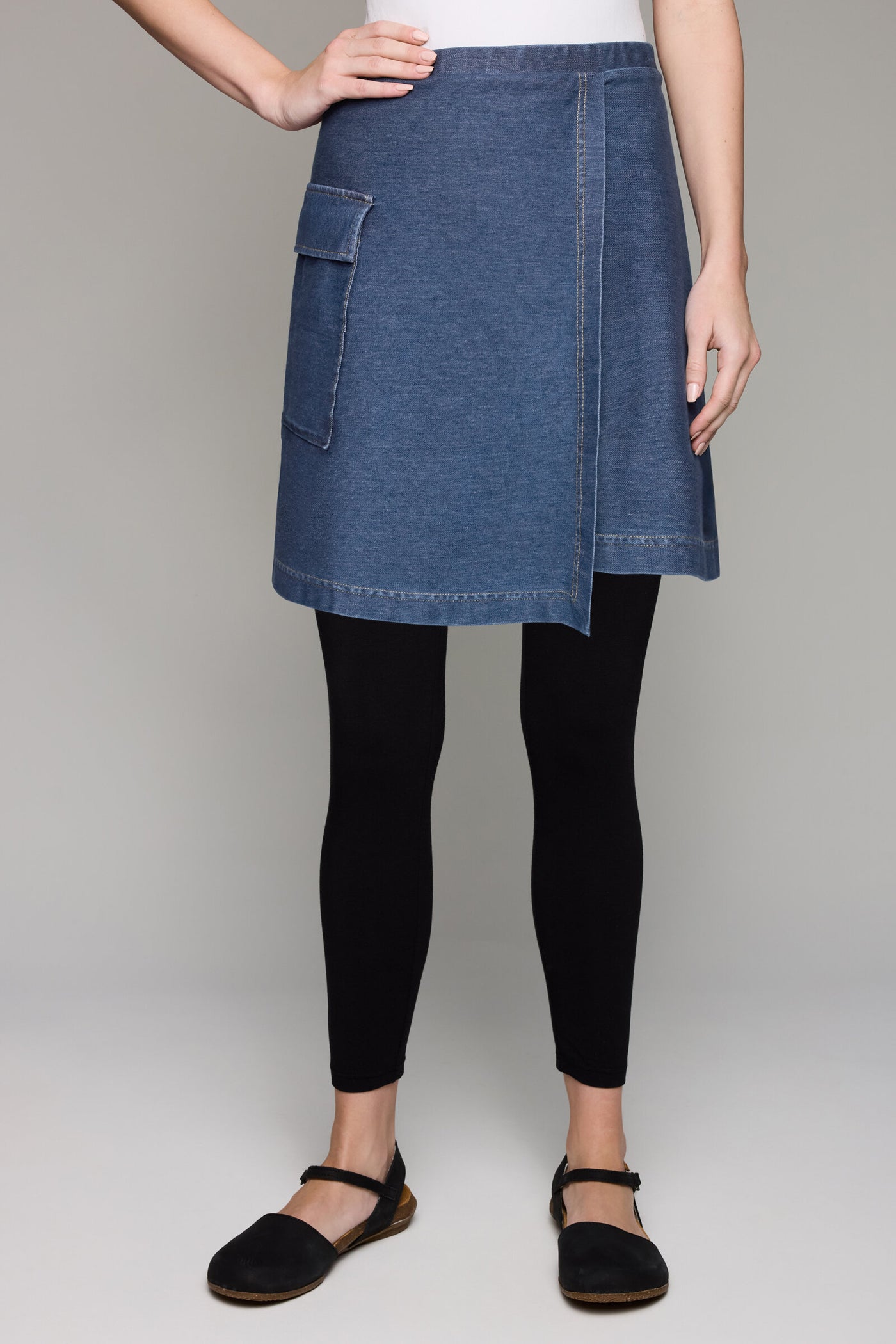 Dream Knit Denim Wrap Leggings