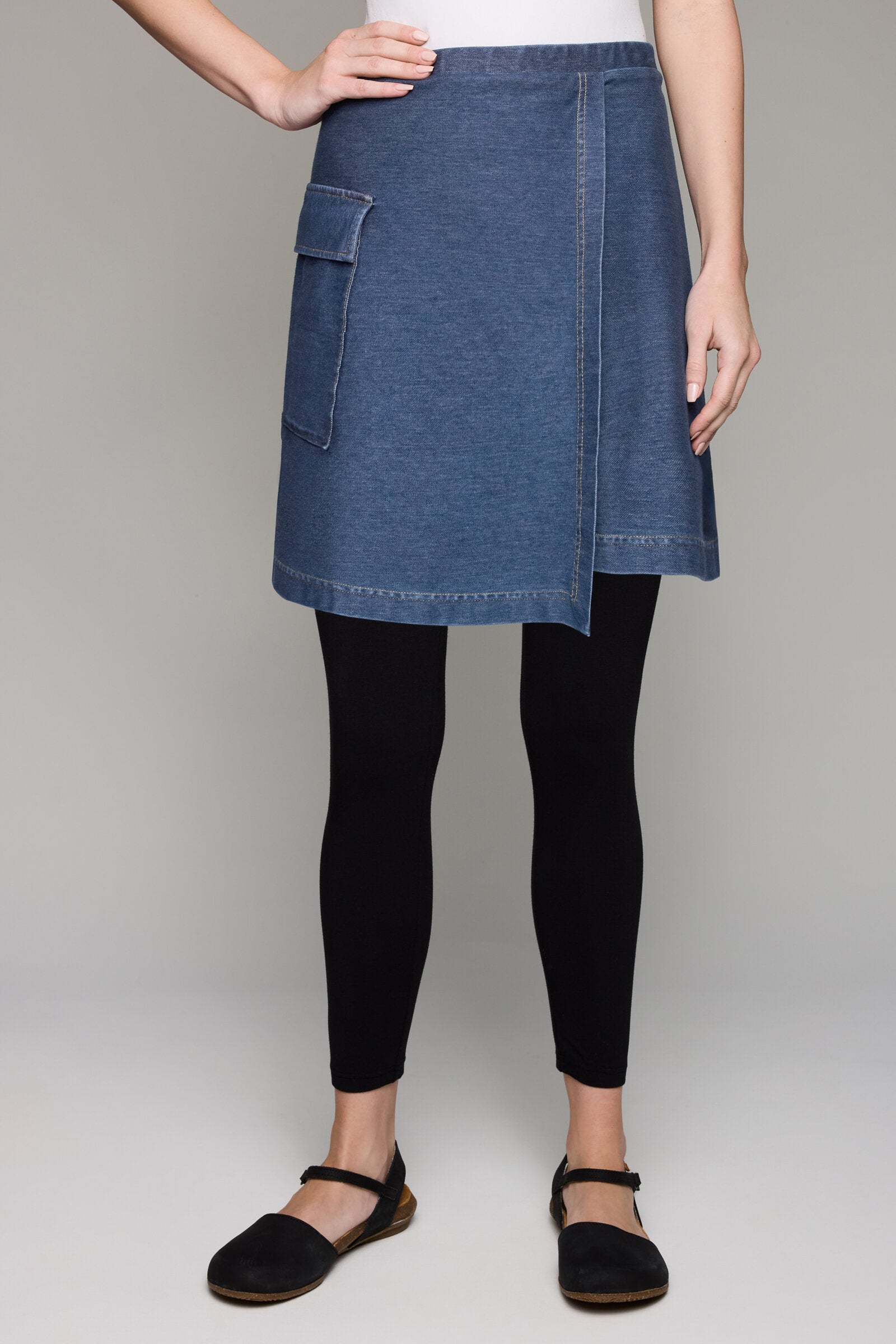 Dream Knit Denim Wrap Leggings