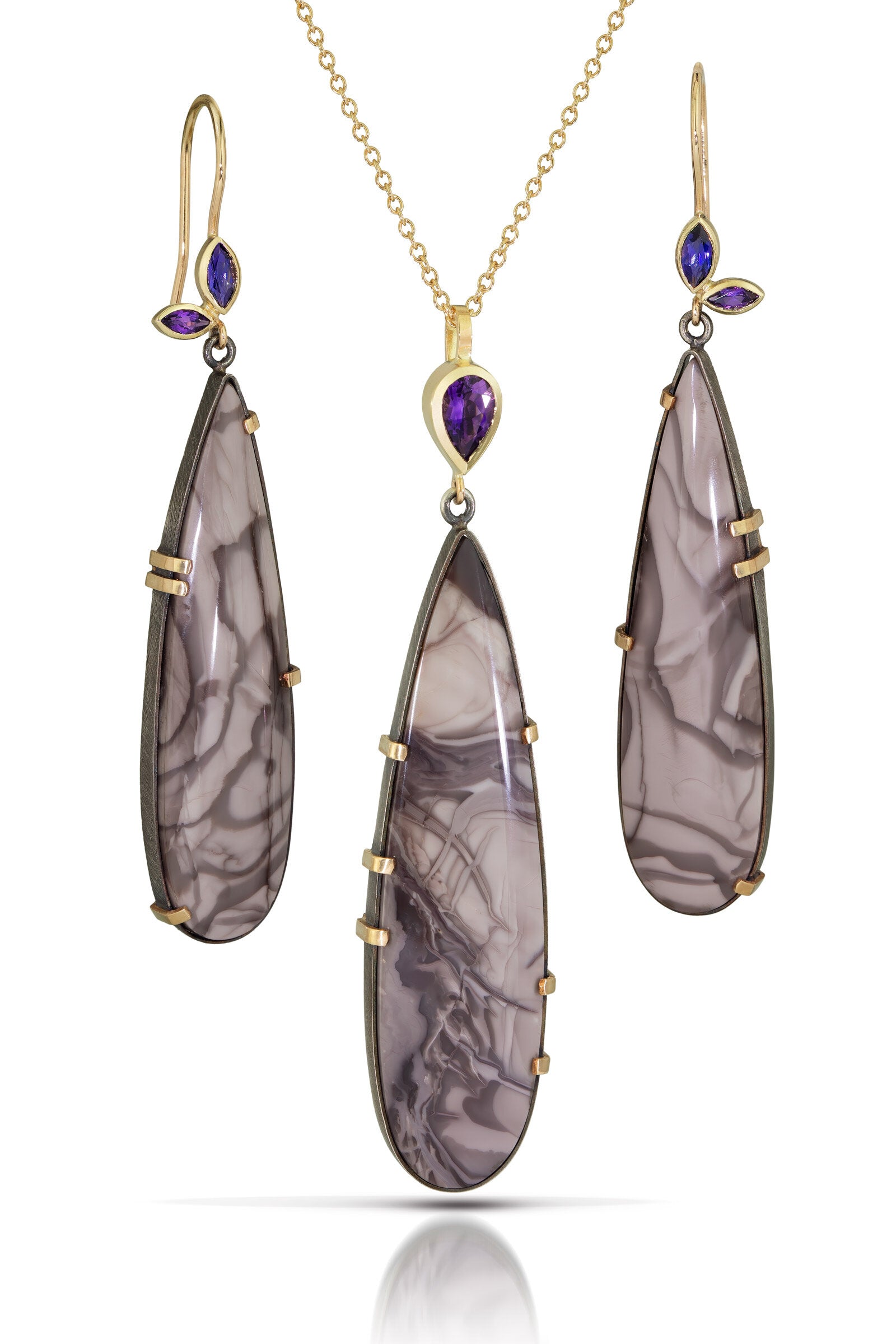 Pairs well with the one-of-a-kind Willow Creek Jasper, Iolite & Amethyst Earrings | Photo by Cole Rodger