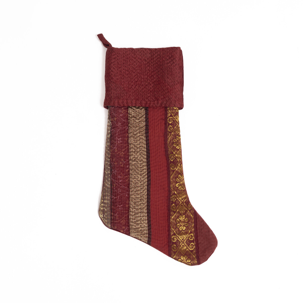 Jewel Striped Christmas Stocking