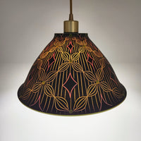 Petal and Line Porcelain Pendant