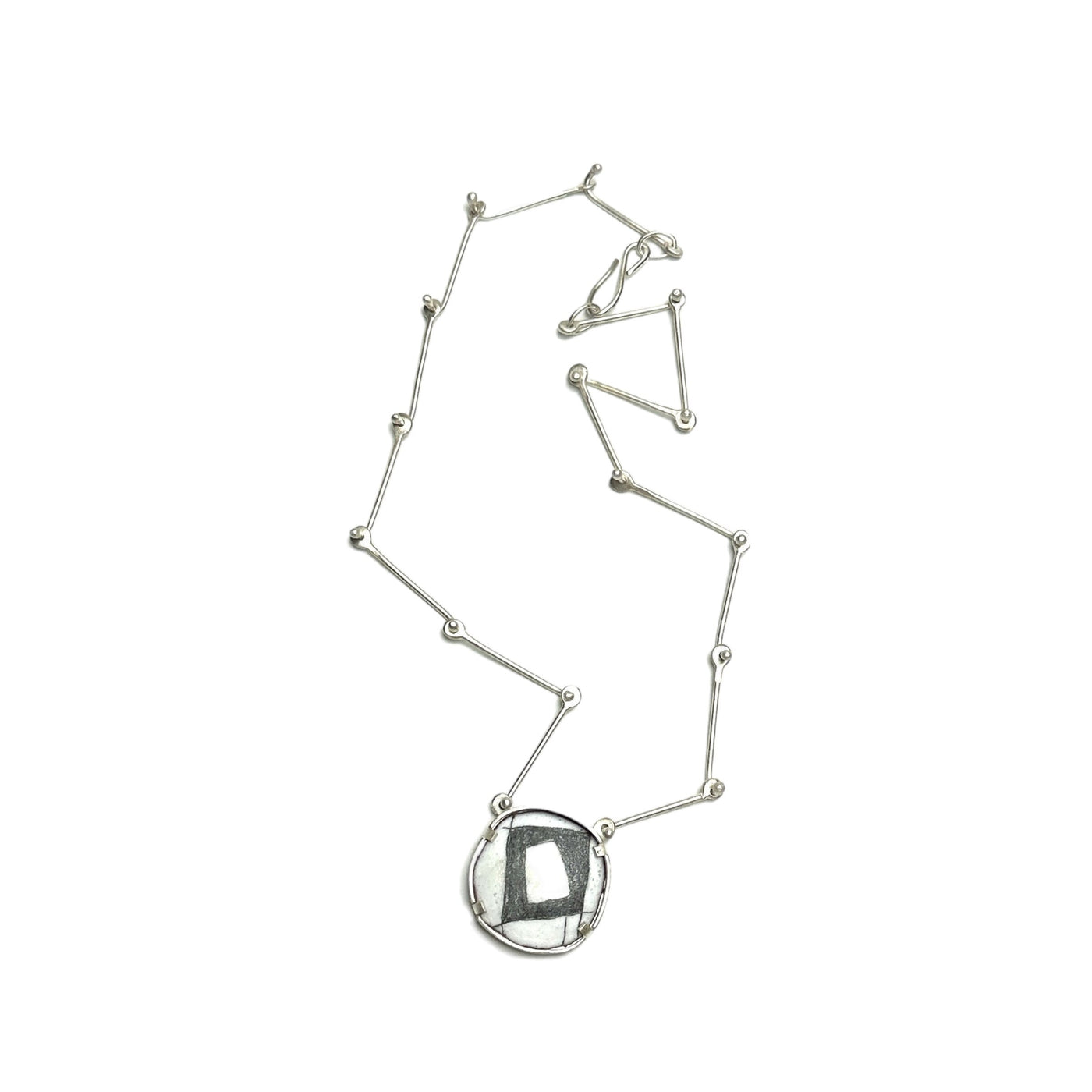 Graphic Graphite Necklace V