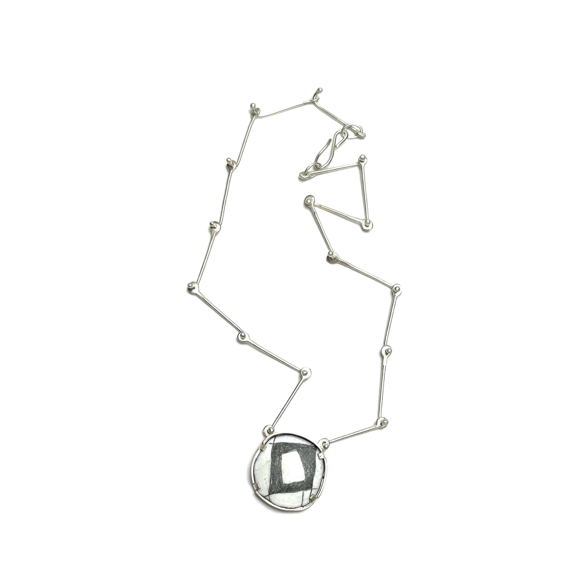 Graphic Graphite Necklace V