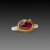 Rhodolite Garnet Ring with Diamond
