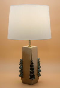 Turquoise Florals Table Lamp