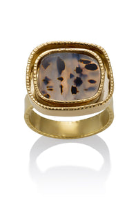 Spotted Agate Ring