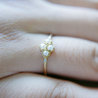 Lil Miss Lady Pearl Ring with Diamonds