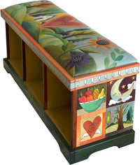 Go Out for Adventure Leather Top Storage Bench
