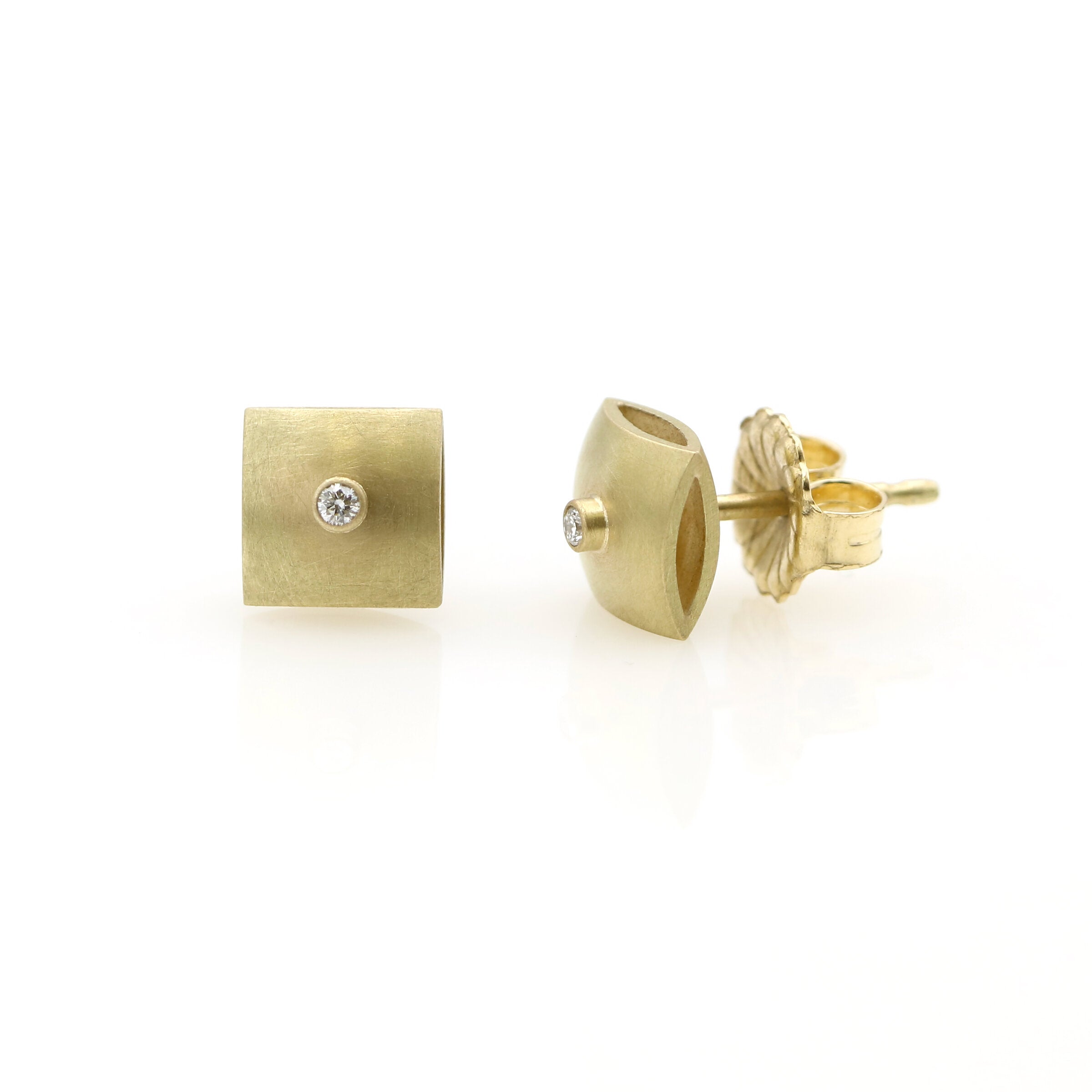 Diamond Cushion Earrings